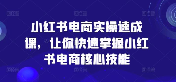 小红书电商实操速成课，让你快速掌握小红书电商核心技能-富爸爸项目圈