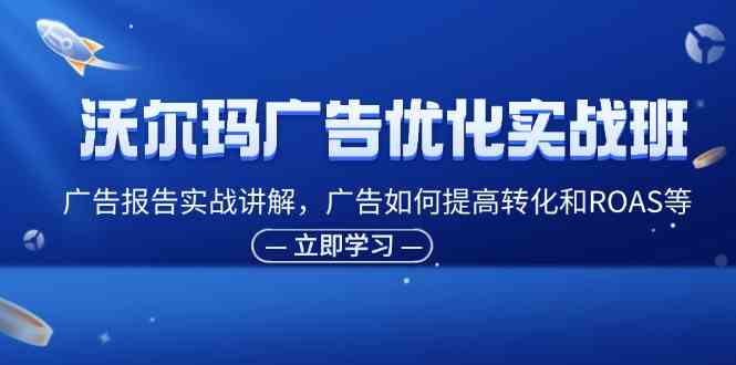 沃尔玛广告优化实战班，广告报告实战讲解，广告如何提高转化和ROAS等-富爸爸项目圈