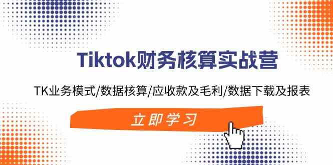 Tiktok财务核算实战营：TK业务模式/数据核算/应收款及毛利/数据下载及报表-富爸爸项目圈