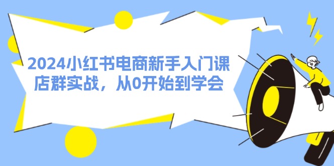 2024小红书电商新手入门课，店群实战，从0开始到学会（31节）-富爸爸项目圈