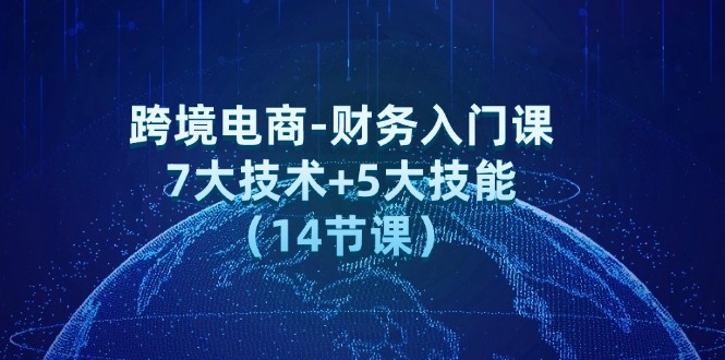 （12047期）跨境电商-财务入门课：7大技术+5大技能（14节课）-富爸爸项目圈