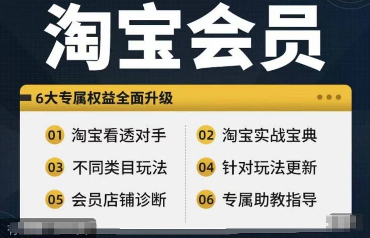 淘宝会员【淘宝所有课程，全面分析对手】，初级到高手全系实战宝典-富爸爸项目圈