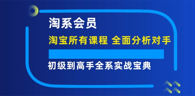 （12055期）淘系会员【淘宝所有课程，全面分析对手】，初级到高手全系实战宝典-富爸爸项目圈