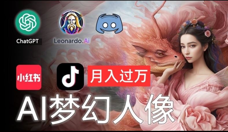AI摄影梦幻人像：零基础也能月入过万的秘密【揭秘】-富爸爸项目圈