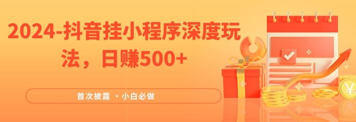 2024全网首次披露，抖音挂小程序深度玩法，日赚500+，简单、稳定，带渠道收入，小白必做【揭秘】-富爸爸项目圈