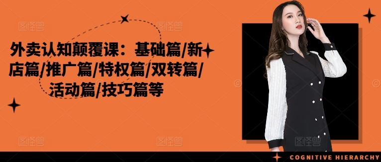 外卖认知颠覆课：基础篇/新店篇/推广篇/特权篇/双转篇/活动篇/技巧篇等-富爸爸项目圈