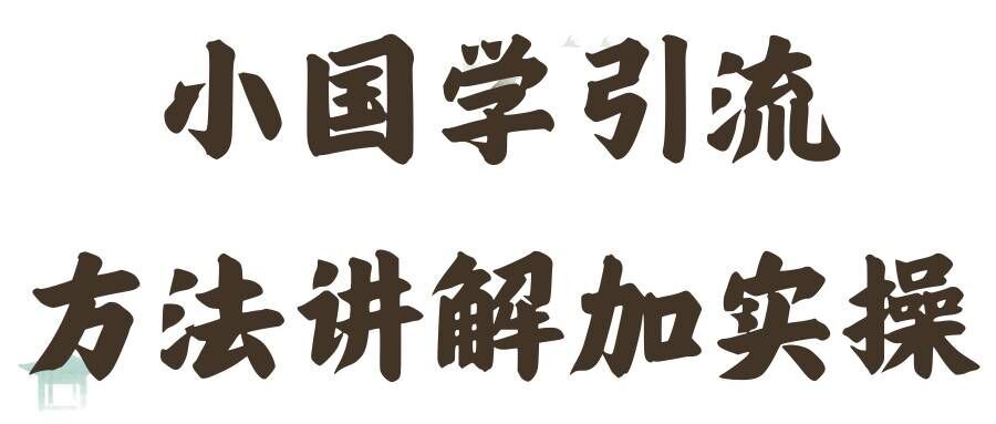 国学引流方法实操教学，日加50个精准粉【揭秘】-富爸爸项目圈