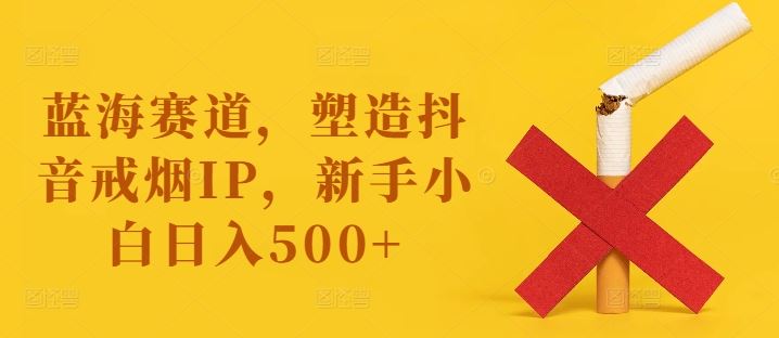 蓝海赛道，塑造抖音戒烟IP，新手小白日入500+【揭秘】-富爸爸项目圈