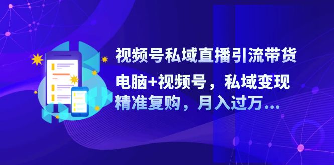 （12249期）视频号私域直播引流带货：电脑+视频号，私域变现，精准复购，月入过万…-富爸爸项目圈