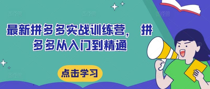 最新拼多多实战训练营， 拼多多从入门到精通-富爸爸项目圈