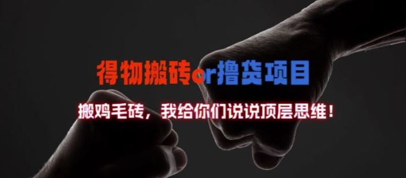 得物搬砖撸货项目?掰下数据，我给你们说说顶层思维【揭秘】-富爸爸项目圈