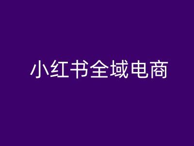 小红书全域电商，小红书电商教程-富爸爸项目圈