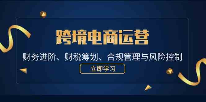 跨境电商运营：财务进阶、财税筹划、合规管理与风险控制-富爸爸项目圈