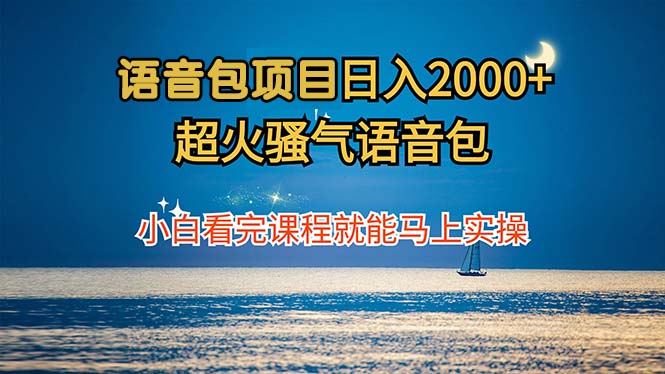 （12734期）语音包项目 日入2000+ 超火骚气语音包小白看完课程就能马上实操-富爸爸项目圈