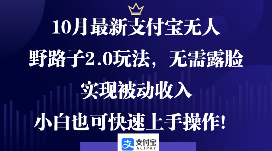 （12824期）10月最新支付宝无人野路子2.0玩法，无需露脸，实现被动收入，小白也可…-富爸爸项目圈
