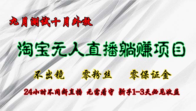 （12862期）淘宝无人直播最新玩法，九月测试十月外放，不出镜零粉丝零保证金，24小…-富爸爸项目圈