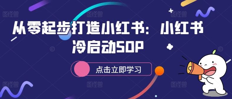 从零起步打造小红书：小红书冷启动SOP-富爸爸项目圈