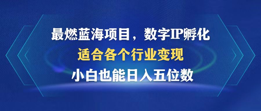 （12941期）最燃蓝海项目  数字IP孵化  适合各个行业变现  小白也能日入5位数-富爸爸项目圈