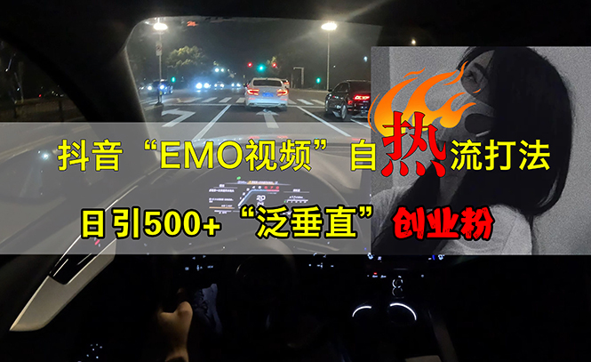 （13029期）抖音EMO视频自热打法，日引500+“泛垂直”创业粉-富爸爸项目圈