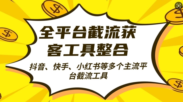 全平台截流获客工县整合全自动引流，日引2000+精准客户【揭秘】-富爸爸项目圈