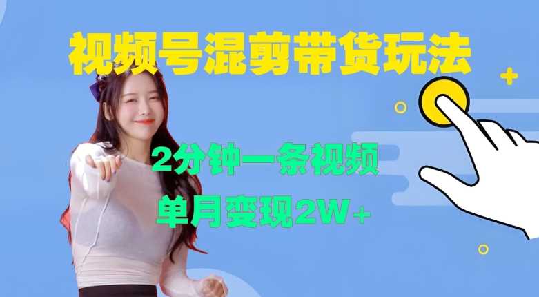 视频号混剪玩法，2分钟一条视频，单月变现2W+【揭秘】-富爸爸项目圈