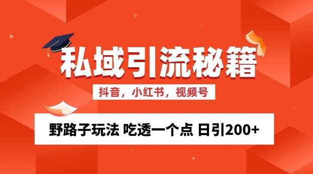 私域流量的精准化获客方法 野路子玩法 吃透一个点 日引200+ 【揭秘】-富爸爸项目圈