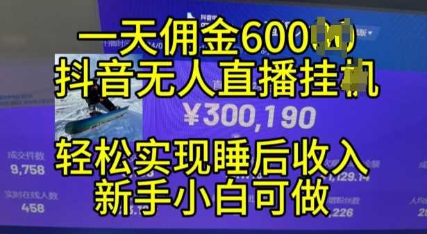 2024年11月抖音无人直播带货挂JI，小白的梦想之路，全天24小时收益不间断实现真正管道收益【揭秘】-富爸爸项目圈