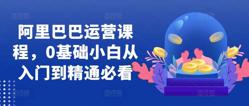 阿里巴巴运营课程，0基础小白从入门到精通必看-富爸爸项目圈