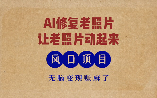 （13296期）最新风口项目，AI一键修复老照片，让老照片动起来，接单到手软，无脑变…-富爸爸项目圈