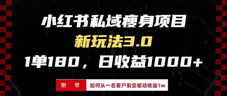 （13348期）小红书瘦身项目3.0模式，新手小白日赚收益1000+（附从一名客户裂变收益…-富爸爸项目圈