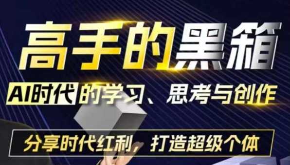 高手的黑箱：AI时代学习、思考与创作-分红时代红利，打造超级个体-富爸爸项目圈