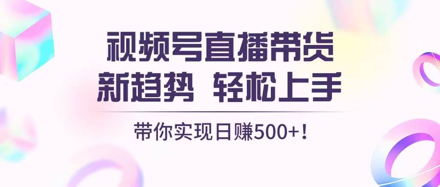 （13370期）视频号直播带货新趋势，轻松上手，带你实现日赚500+-富爸爸项目圈