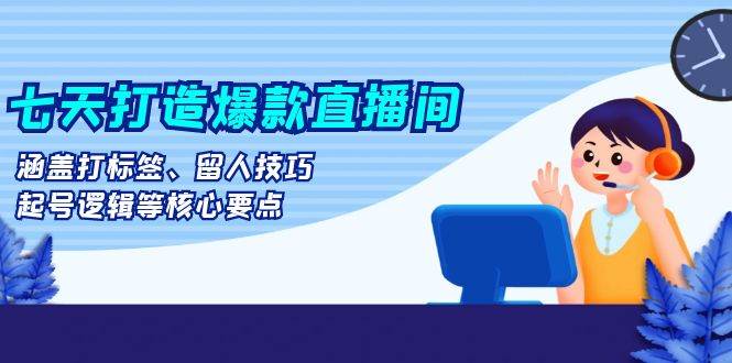 （13382期）七天打造爆款直播间：涵盖打标签、留人技巧、起号逻辑等核心要点-富爸爸项目圈