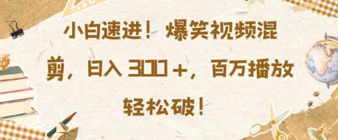 小白速进，爆笑视频混剪，日入3张，百万播放轻松破【揭秘】-富爸爸项目圈