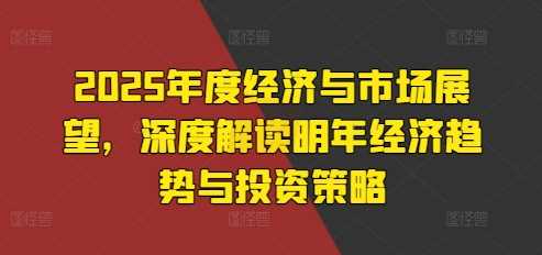 2025年度经济与市场展望，深度解读明年经济趋势与投资策略-富爸爸项目圈