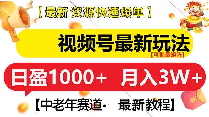 （13530期）视频号最新玩法 中老年赛道 月入3W+-富爸爸项目圈