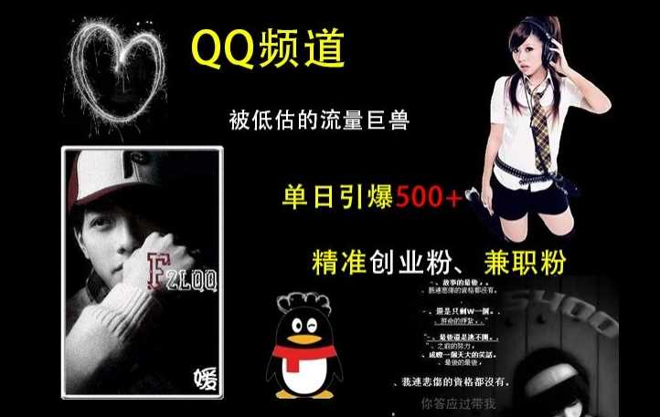 QQ频道：被低估的流量巨兽，单日引爆500+精准创业粉、兼职粉的引流秘籍-富爸爸项目圈