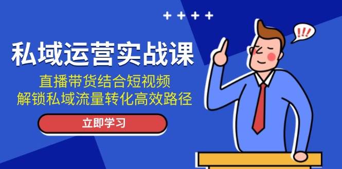 私域运营实战课：直播带货结合短视频，解锁私域流量转化高效路径-富爸爸项目圈