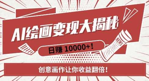 AI梦境绘画致富秘籍，复制粘贴，新手也能快速掌握，创意画作让你收益翻倍-富爸爸项目圈
