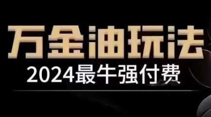 2024最牛强付费，万金油强付费玩法，干货满满，全程实操起飞（更新12月）-富爸爸项目圈