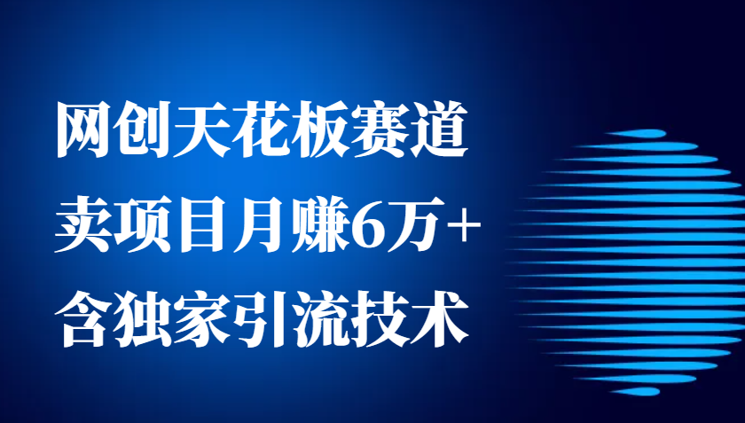 网创天花板赛道，卖项目月赚6万+，含独家引流技术（共26节课）-富爸爸项目圈