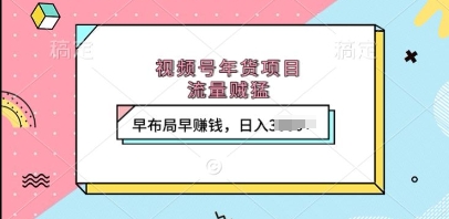 视频号年货项目，流量贼猛，早布局早挣钱，日入上k【揭秘】-富爸爸项目圈