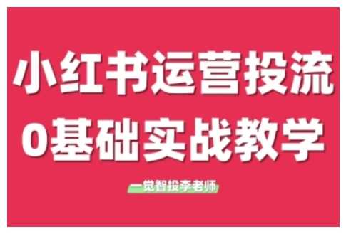 小红书运营投流，小红书广告投放从0到1的实战课，学完即可开始投放-富爸爸项目圈
