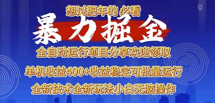 （13675期）2025暴力掘金项目，想过肥年必看！-富爸爸项目圈