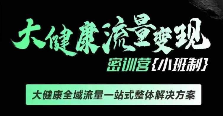 千万级大健康变现课线下课，大健康全域流量一站式整体解决方案-富爸爸项目圈
