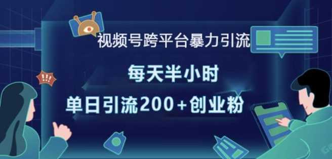 视频号跨平台暴力引流，每天半小时，单日引流200+精准创业粉-富爸爸项目圈