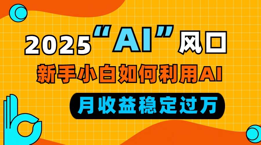 （13821期）2025“ AI ”风口，新手小白如何利用ai，每月收益稳定过万-富爸爸项目圈