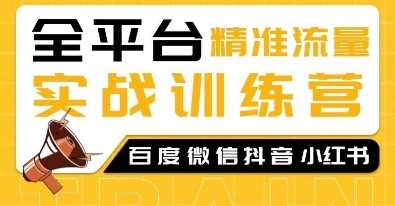 全平台精准流量实战训练营，百度微信抖音小红书SEO引流教程-富爸爸项目圈