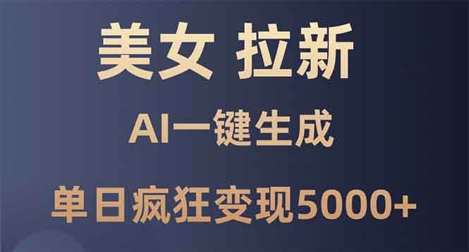 （13866期）美女暴力拉新，通过AI一键生成，单日疯狂变现5000+，纯小白一学就会！-富爸爸项目圈