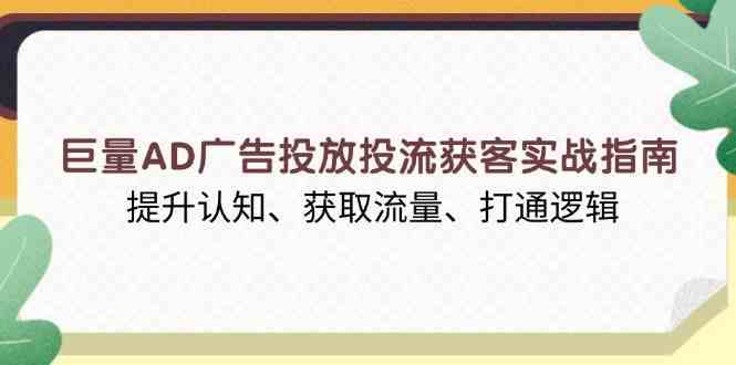 巨量AD广告投放投流获客实战指南，提升认知、获取流量、打通逻辑-富爸爸项目圈